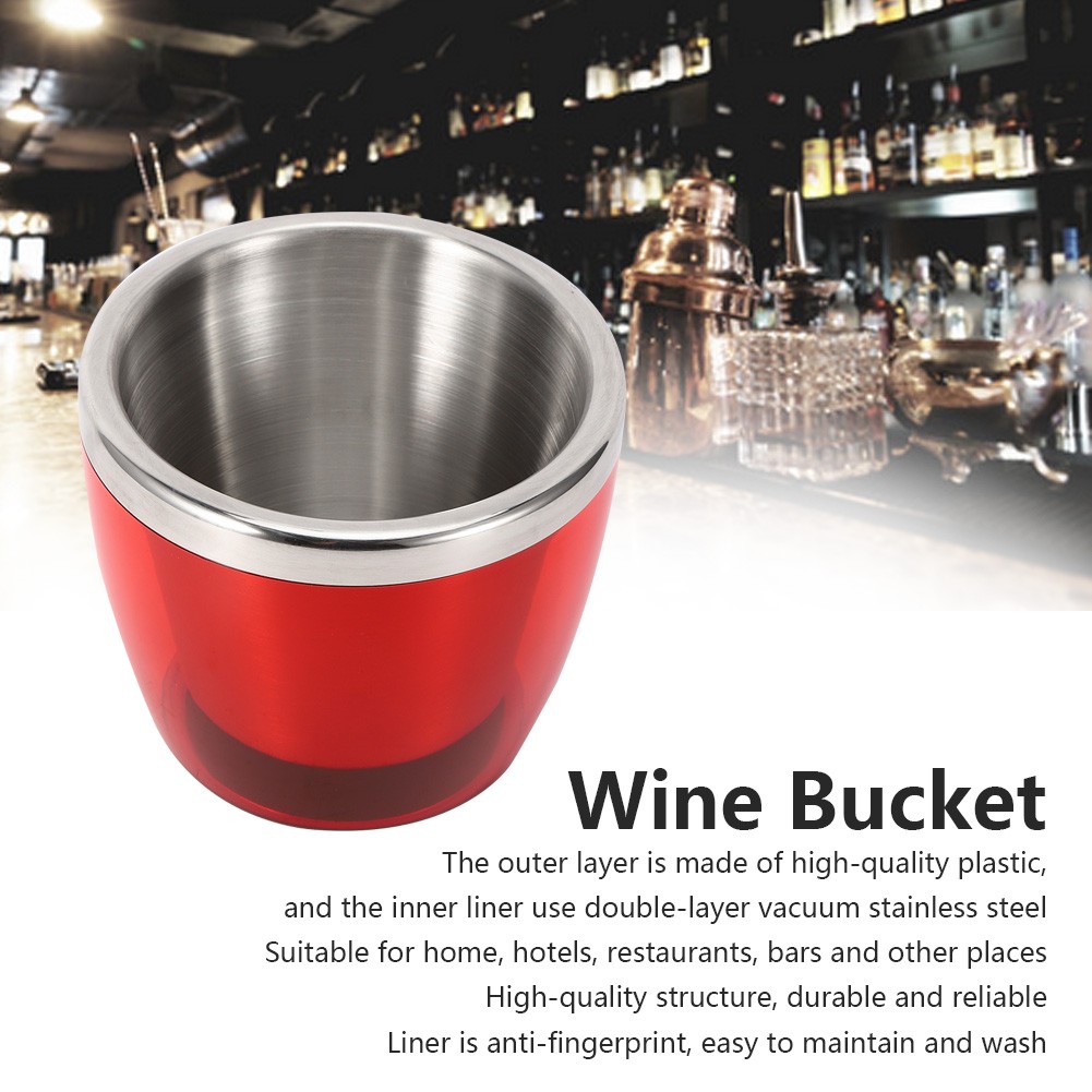 Mini Wine Bucket Stainless Steel Ice Champagne Beer Bar KTV Hotel Excellent