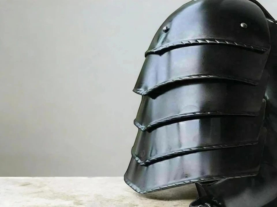 Средневековый черный спартанский мышцы доспехи куртка с плеча римской битвы Cuirass - Изображение 4 из 4