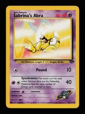 Sabrina's Abra 93/132 Unlimited Common Gym Challenge Pokemon Cards