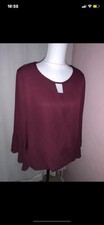 Size 8 Blouse New Not Worn From 41 Hawthorn. Burgundy Colour. Worn Once