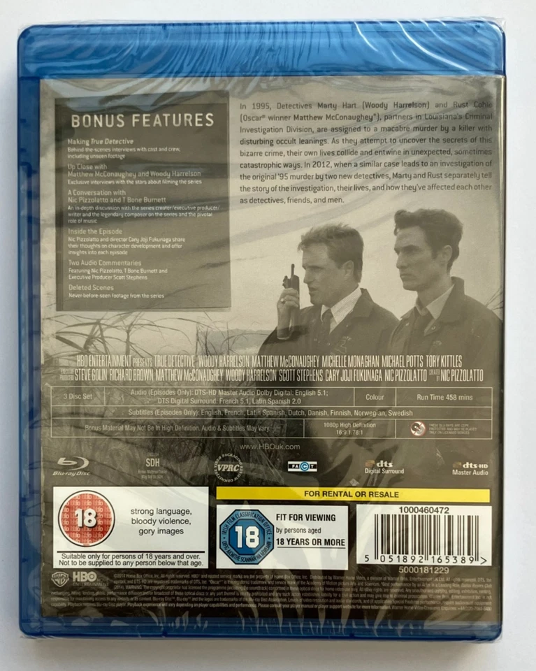 True Detective - Complete Series 1 (2014) Blu-ray 3 disc set. SEALED - Image 2 of 2