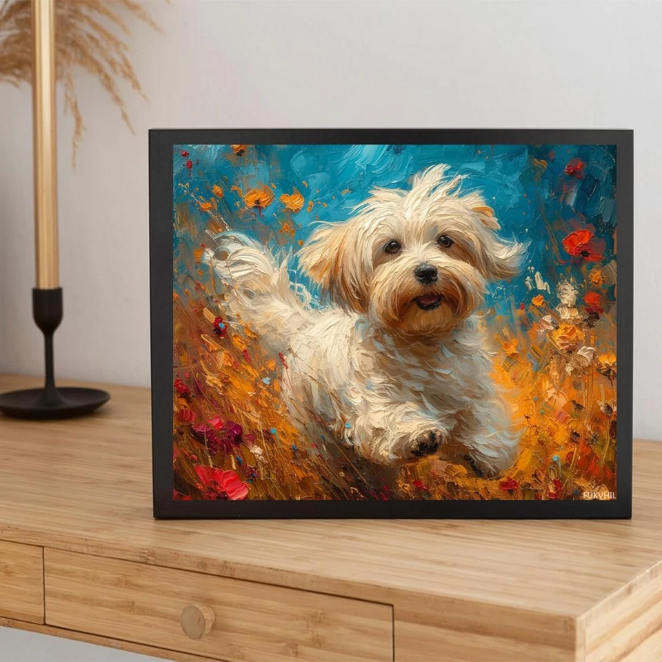 Paint by Number for Adults, Twirling Maltese, Adult Crafts Paint by Numbers, DIY - Image 2 of 4