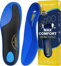 220 Lbs Heavy Duty Support Plantar Fasciitis Insoles Arch Support Work Boot Sh