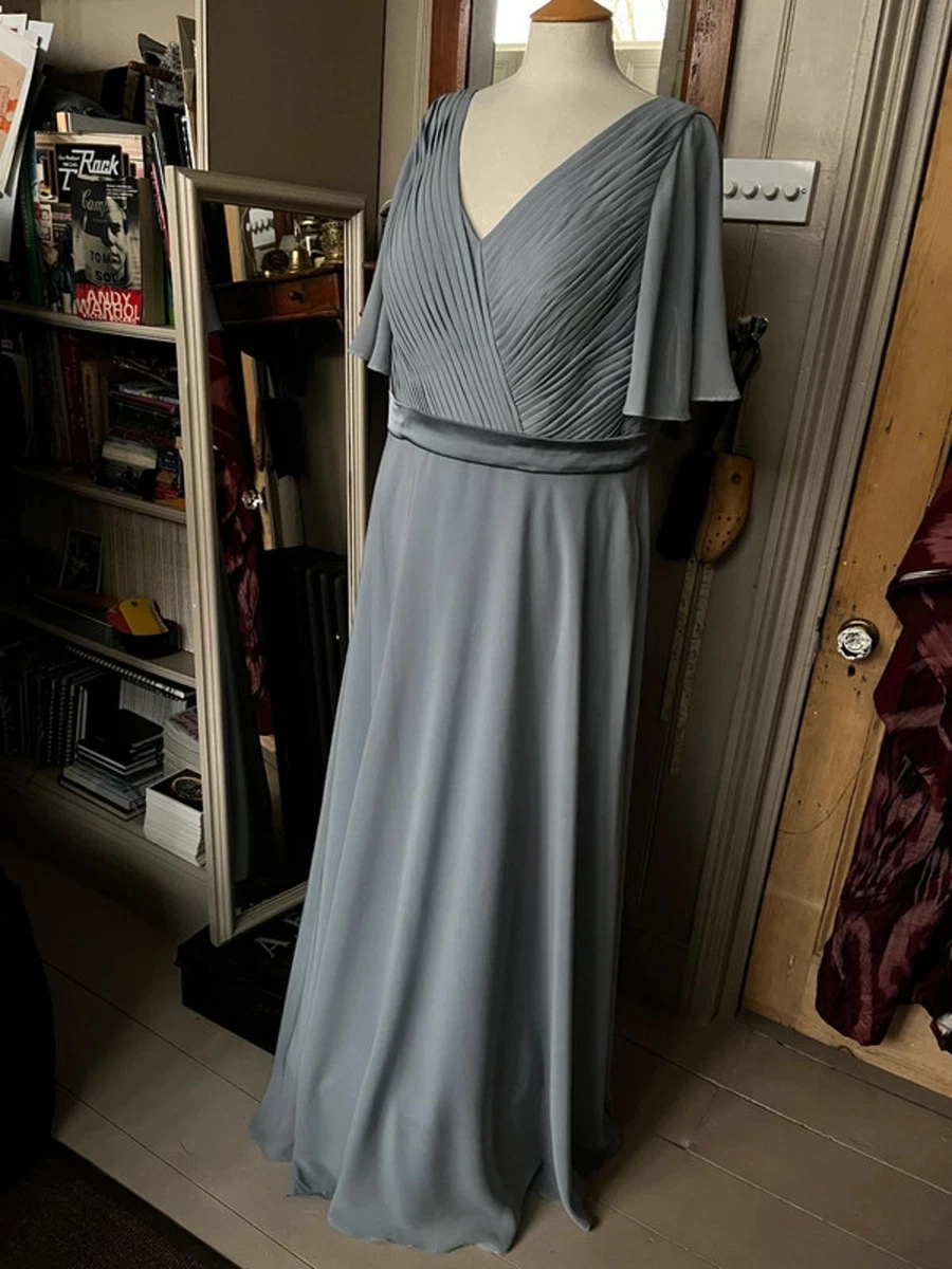 knee length dresses for ladies Elegant Empire Waist A Line Sleeves Vintage Mauve Wedding Guest Dress main image 0