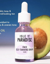 Isle of Paradise Dark Self-Tanning Drops Face  Body Vegan 1.69 fl oz