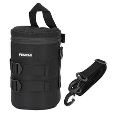 4.5" ID x 8.3" H Lens Pouch Case, Black