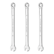 3Pcs Combination Wrench 6mm Metric 12-Point Box and Open End CR-V Steel Spanner