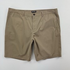 Michael Kors Mens Khaki Chino Shorts Size 38 Flat Front Casual Golf Cotton