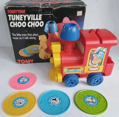 Ancien Jouet Locomotive Tuneyville Choo Choo Tomy Testé - Photo 1/4