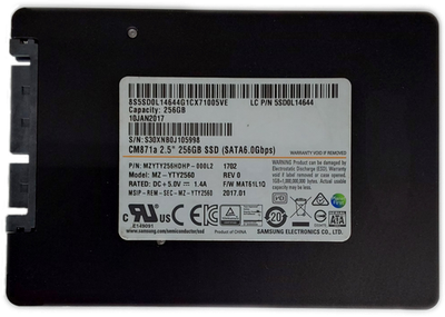 Samsung CM871a 256GB, SATA III 2.5'' Solid State Drive (MZ-7TY2560