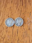 Lot of (2)-1930-P & 1930-S Mercury Dimes. 90% Silver Nice Coins!      (Gg)