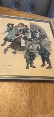 3er Set Vintage gerahmte Drucke - Ronald Embleton - Kinderszenen