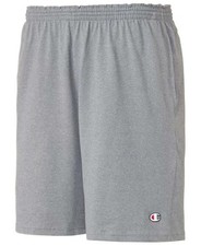 Champion Men's Jersey Shorts With Pockets Oxford Grey, Size Small, Free Shipping