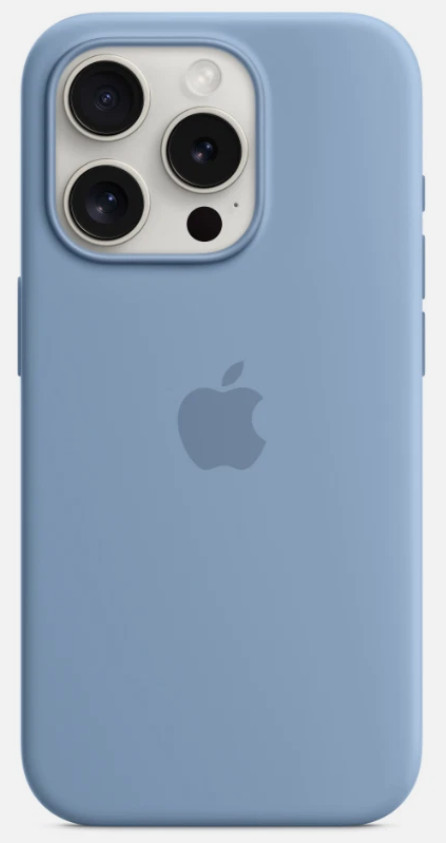 For iPhone 15 Pro Original Silicone Case with MagSafe - (Blue)