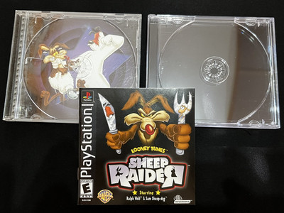 Sheep Raider PS1 PlayStation Original Case Art & Manual - New Case Included