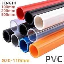 20-110mm Coloured PVC Pipe Round Tube Solvent Weld Plumbing Aquarium Fish Tank