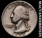 1953-D Silver Washington Quarter-Scarce Better Date No Reserve #i3932