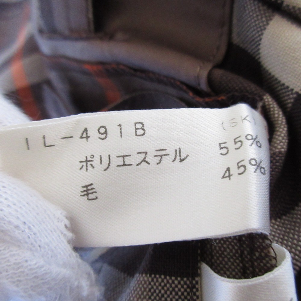 Leilian Check Pattern Front Button Belted Skirt, … - image 10