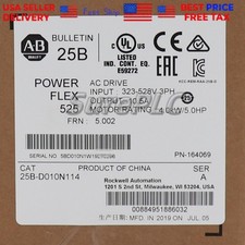 Allen-Bradley 25B-D010N114 PowerFlex 525 4kW (5Hp) AC Drive Factory US Free Tax