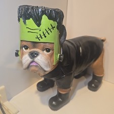 Humane Society French Bulldog Frenchie Frankenstein Halloween Figurine Resin 9x9