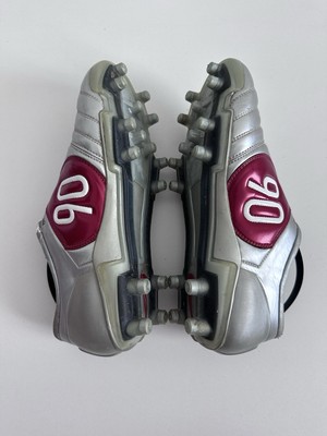 Nike Total 90 Air Zoom FG Silver Red Football Cleats Boots US8 UK7