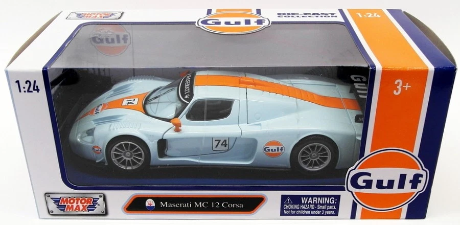 Motormax 1/24 Scale Model Car 79643 - Maserati MC 12 Corsa - Gulf - Image 4 of 4