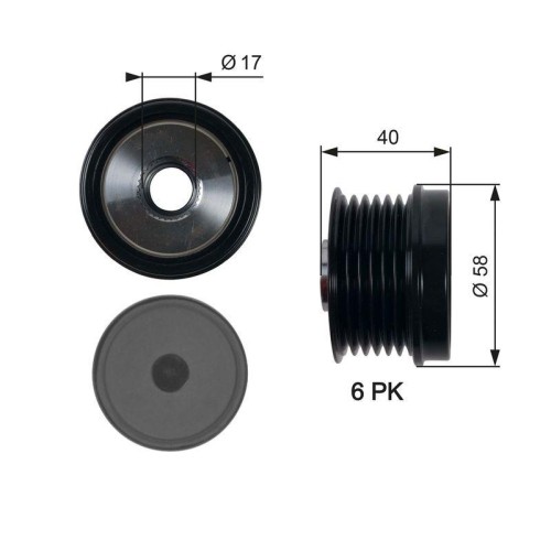Generatorfreilauf Gates OAP7158 Drivealign™ FüR Volvo-image
