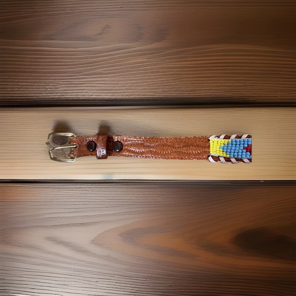 Cinturón occidental con cuentas motivo Thunderbird para niños pequeños/niños. Colorido. 25 in x 2 in Foto 4 de 4