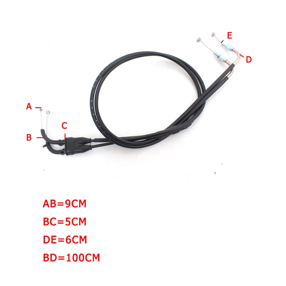 Black Motorcycle Throttle Cables Wires For Yamaha MT09 2014-2020 FZ09 2014-2017 - Image 3 of 4