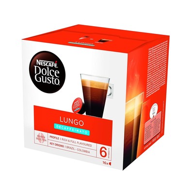 Nescafe Dolce Gusto Caffe Lungo Decaffeinato - 16 Beverages