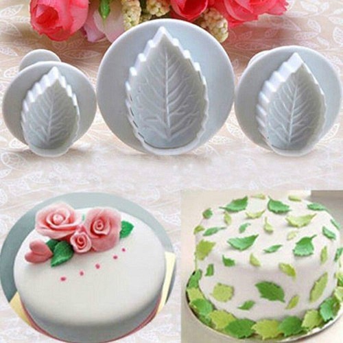 3Pcs/Set Rose Leaf Leaves Plunger Cutter Cake Fondant Decorating Sugarcraft -*- - Picture 9 of 12