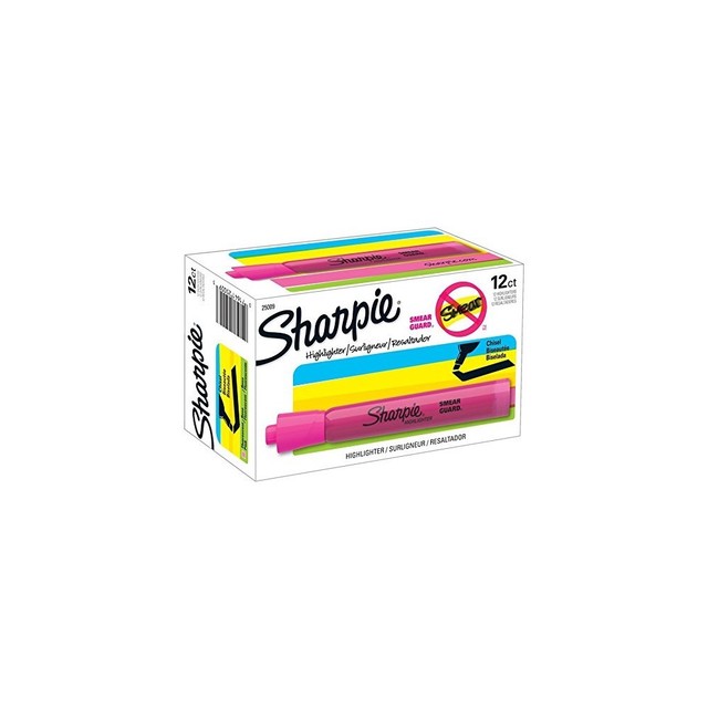 Pink Chisel Point Sharpie Sharpie Tank Highlighters Chisel Tip Fluorescent Pink 12count for sale ...