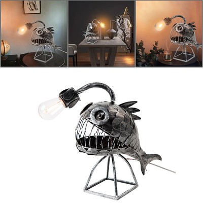 Metal angler best sale fish lamp