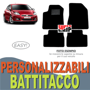 FIAT BRAVO 2007 IN POI SU MISURA tappetini AUTO-Nero