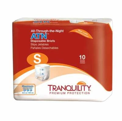 Tranquility Atn Adult Incontinent Brief SM 24 - 32 Heavy Absorbency - 100/Case