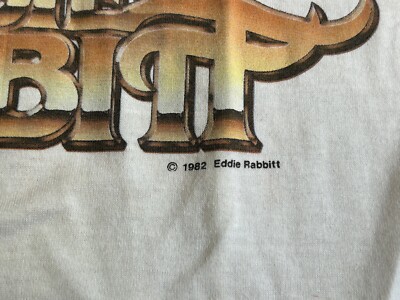 80s USA製 EDDIE RABBITT Tシャツ バンT コピーライト Vintage 1982 Eddie Rabbit Diamond Tour Single Stitch Raglan