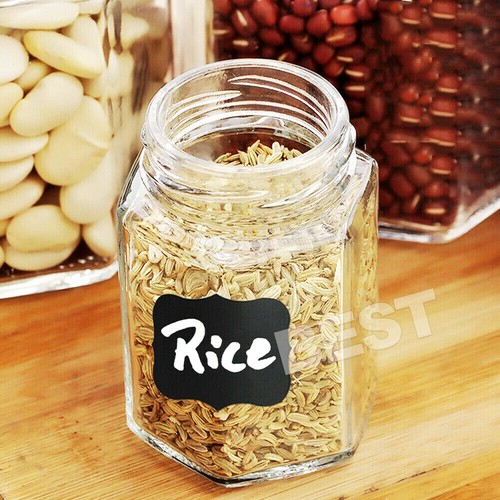 40/80pcs Blackboard Chalkboard Labels + 2 Chalk Pen Kitchen Jar Craft Stickers - Picture 10 of 14