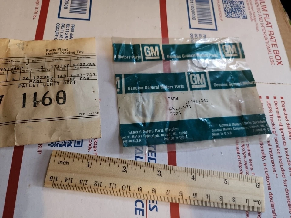 GM NOS 60-66 CHEVROLET CORVAIR RING, Trans Frt Bomba de Óleo Shft & Thrust Washer RET - Imagem 3 de 3