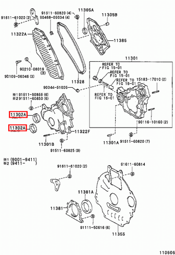 Genuine LandCruiser HDJ81 HDJ80 1HD Timing Cover Injector Fuel Pump Oil Seal - Picture 14 of 20