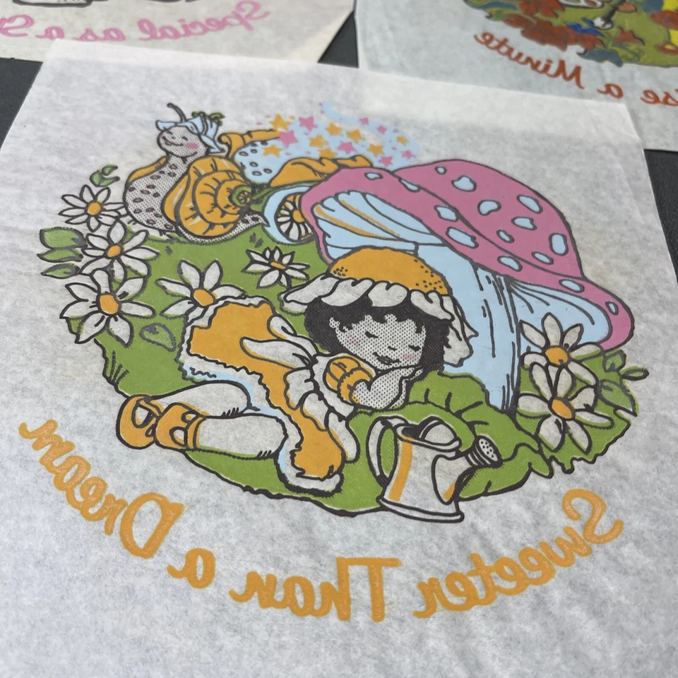 "Paquete de 3 transferencias planchadas vintage Avon Little Blossom and Friends 9x9""" Foto 2 de 4