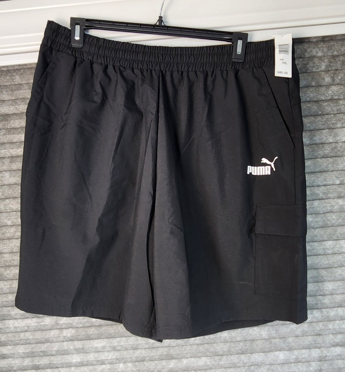 NEW PUMA Men's Essentials Woven Cargo Shorts Black Size XXL | eBay
