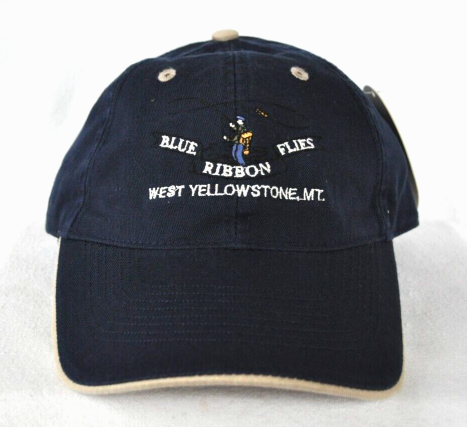 *BLUE RIBBON FLIES WEST YELLOWSTONE MONTANA* Fly fishing Ball cap hat