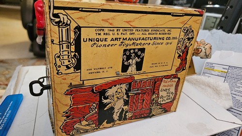 Li’L Abner Dogpatch band wind up 1945, repro box, works!! - Picture 7 of 8