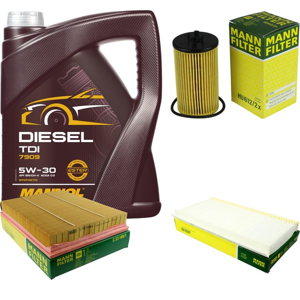 MANN-FILTER Inspektionspaket 5L Mannol Diesel Tdi 5W-30 FüR Opel Vectra C-image