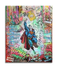 Superman-Believe - Limited Edition on Canvas, Signed, Pop Art, Comics, art