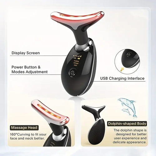7 Color LED Face & Neck Lifting Massager | Skin Tightening & Anti-Wrinkle Beauty - Picture 3 of 20