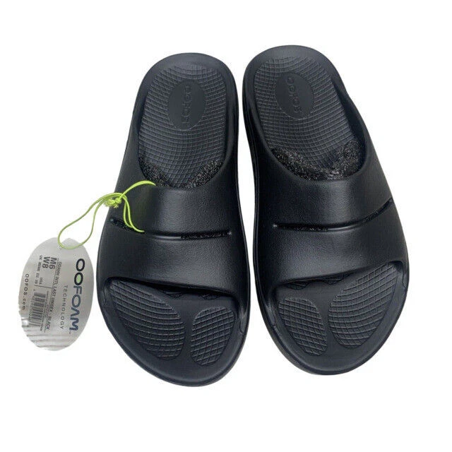 OOFOS OOahh Size Men's 6 / Women's 8 Unisex Slide Sandals - Black