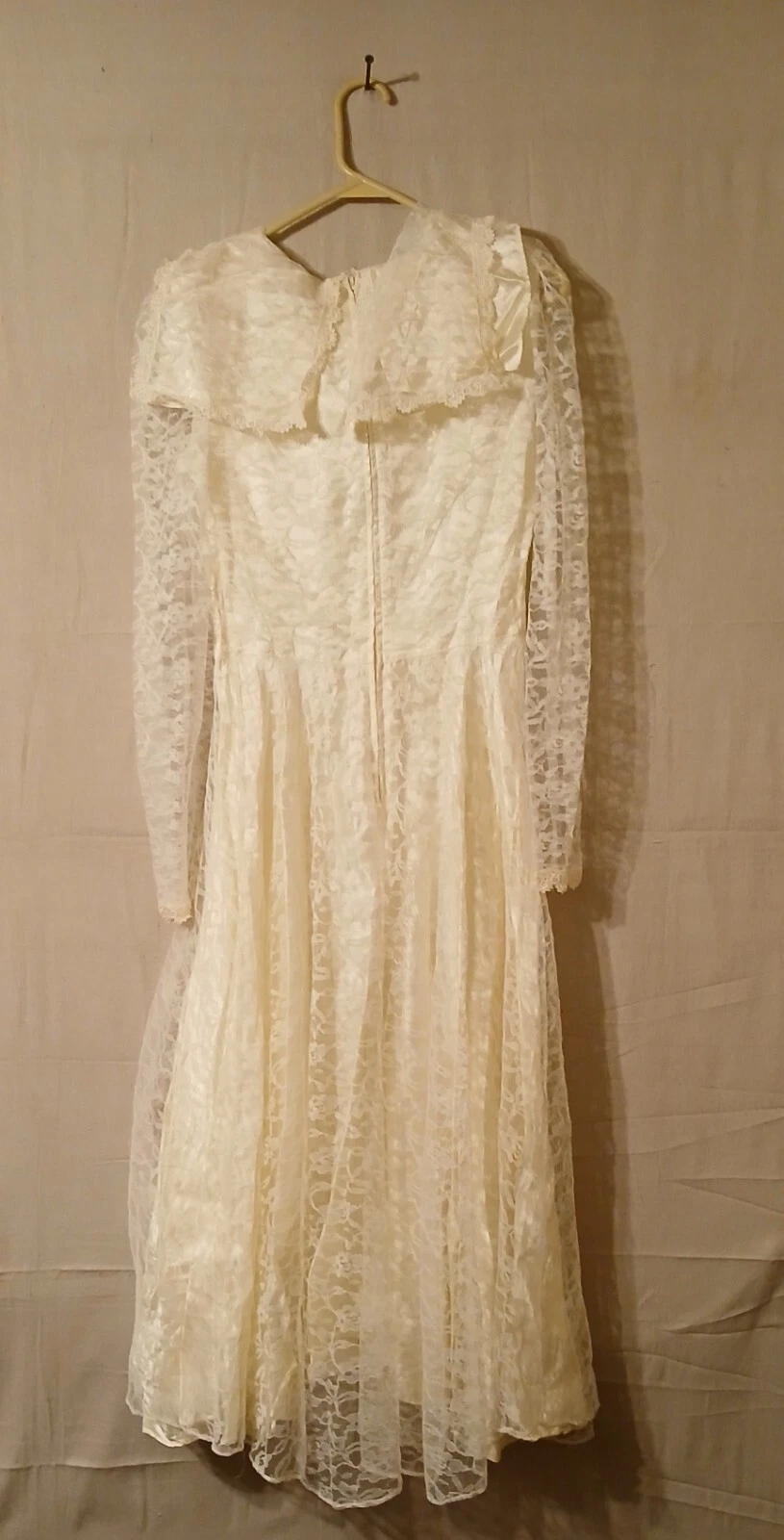 OFF WHITE vecch abitoo bianco sporcoe vintage pic conccia br inzzo pizzoezza lung 51""o lung 13""o