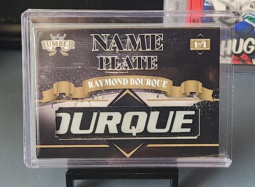 RAY BOURQUE 2021-22 Leaf Lumber Nameplates Gold #1/1 HOF Game Used Stick N-80