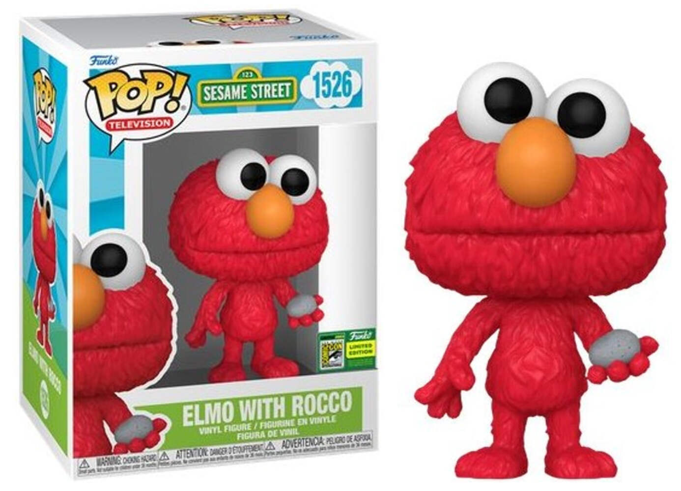 Funko POP Sesame Street Elmo with Rocco 2024 SDCC Exclusive #1526